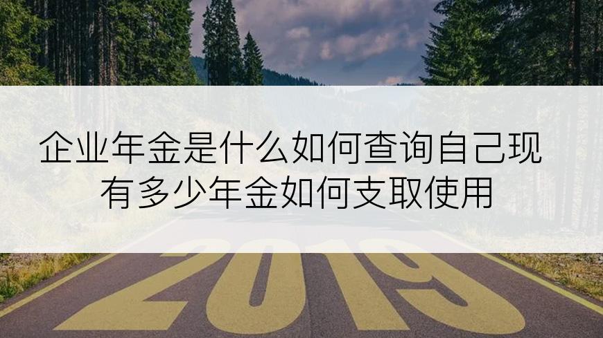 企业年金是什么如何查询自己现有多少年金如何支取使用