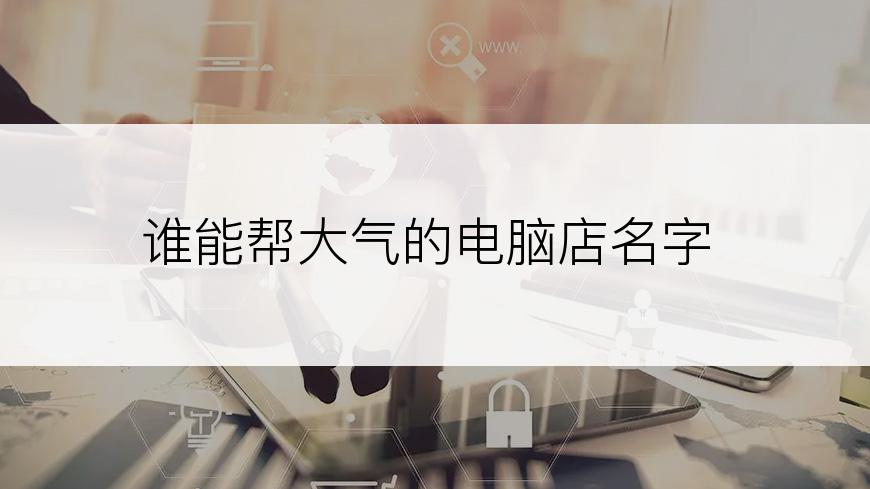 谁能帮大气的电脑店名字