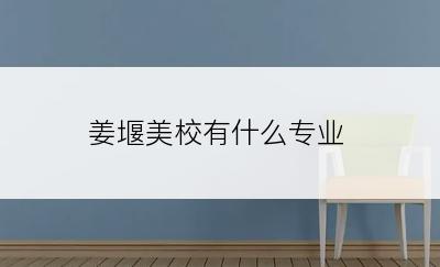 姜堰美校有什么专业