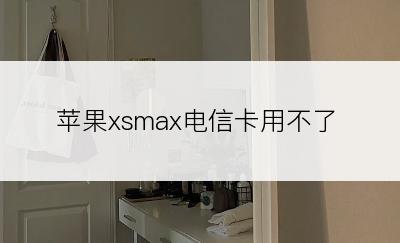 苹果xsmax电信卡用不了