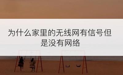 为什么家里的无线网有信号但是没有网络