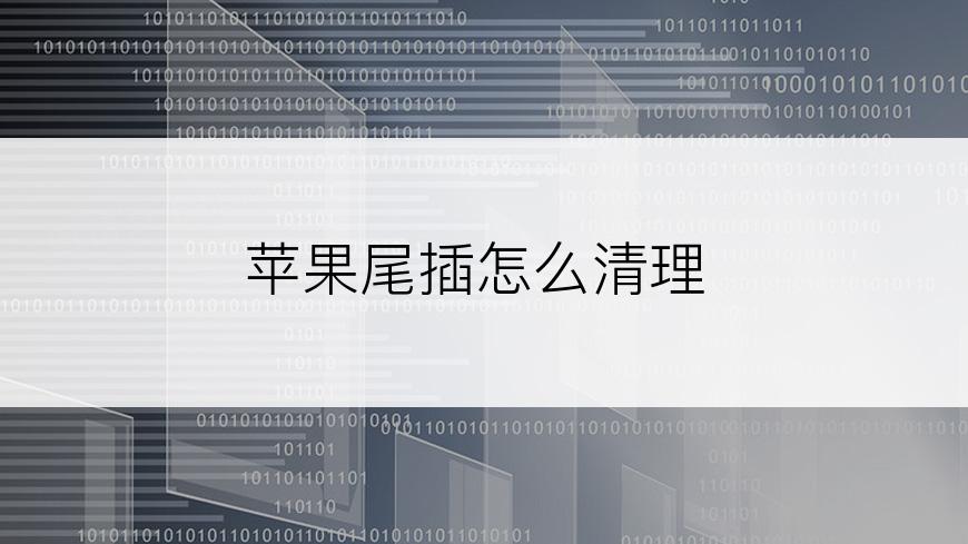 苹果尾插怎么清理