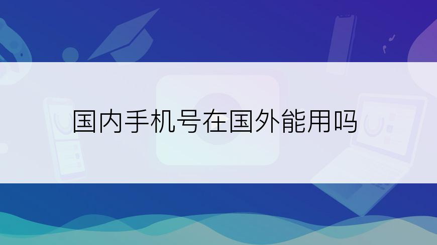 国内手机号在国外能用吗