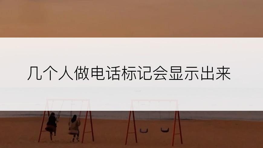 几个人做电话标记会显示出来