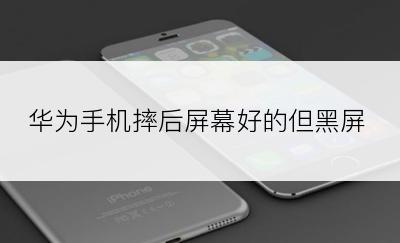 华为手机摔后屏幕好的但黑屏