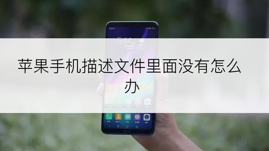 苹果手机描述文件里面没有怎么办