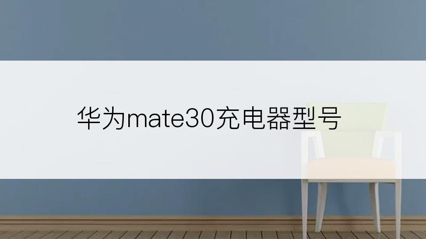 华为mate30充电器型号