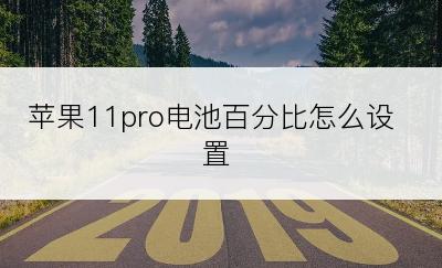 苹果11pro电池百分比怎么设置