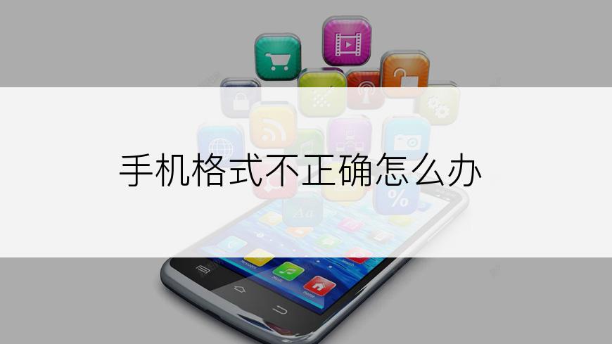 手机格式不正确怎么办
