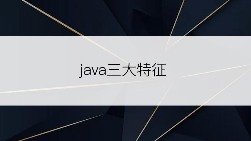 java三大特征