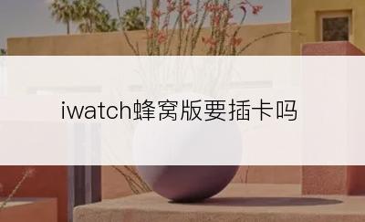 iwatch蜂窝版要插卡吗