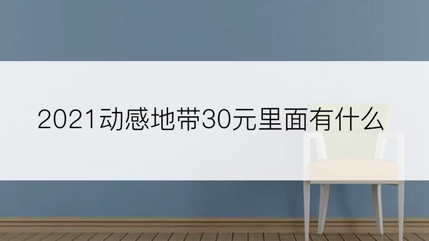 2021动感地带30元里面有什么