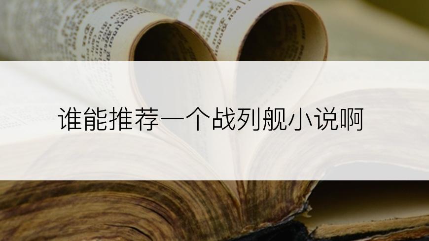 谁能推荐一个战列舰小说啊