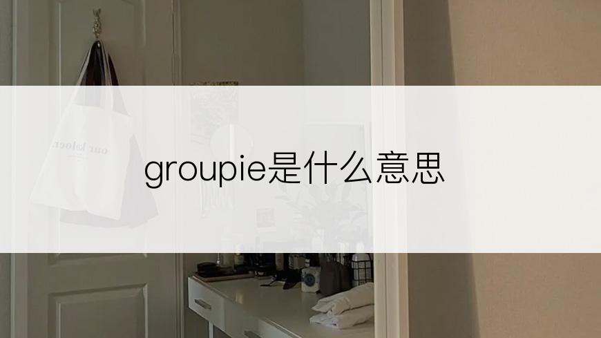 groupie是什么意思