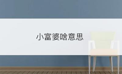 小富婆啥意思