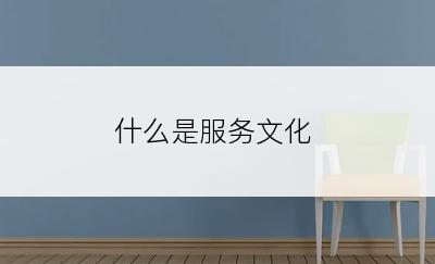 什么是服务文化
