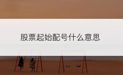 股票起始配号什么意思