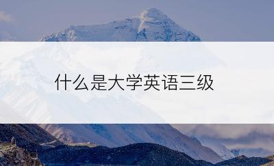什么是大学英语三级