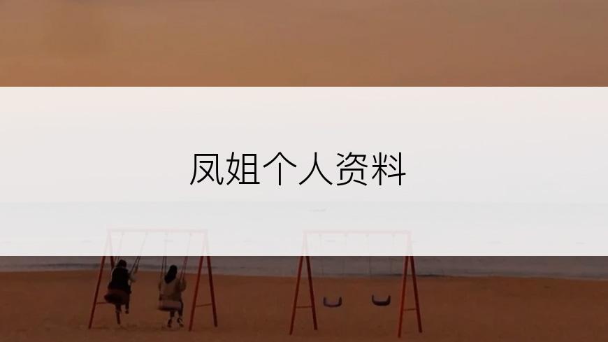 凤姐个人资料