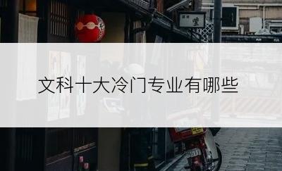 文科十大冷门专业有哪些