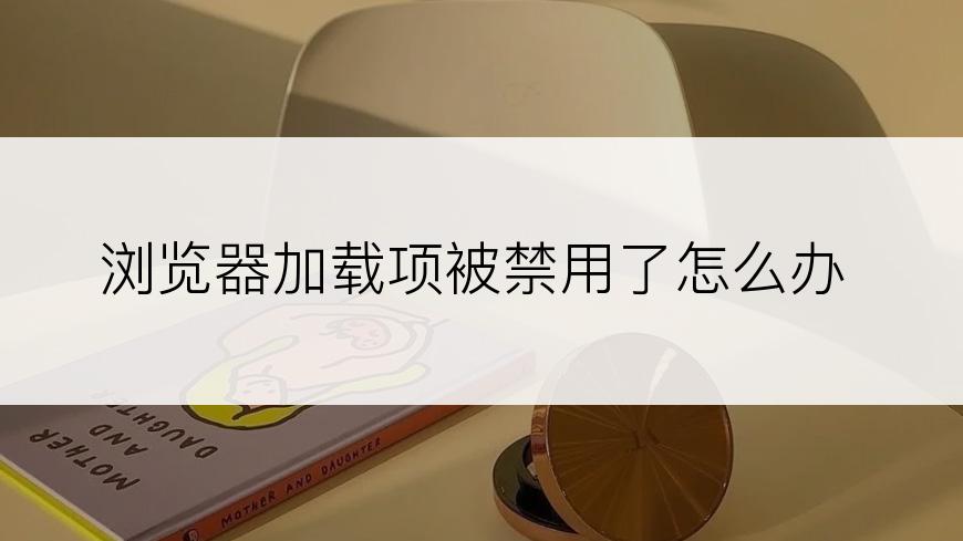 浏览器加载项被禁用了怎么办