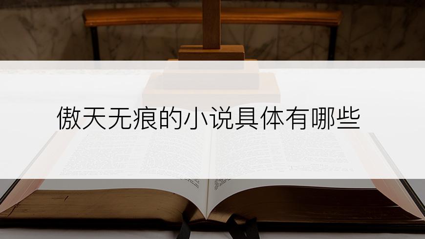 傲天无痕的小说具体有哪些