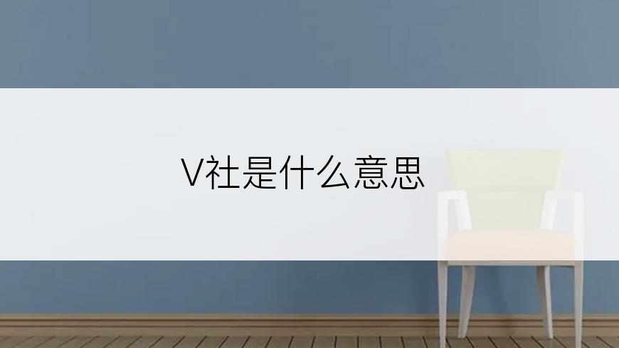 V社是什么意思