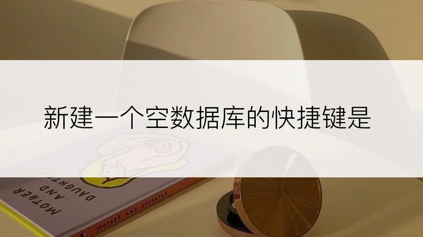 新建一个空数据库的快捷键是