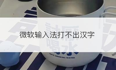 微软输入法打不出汉字