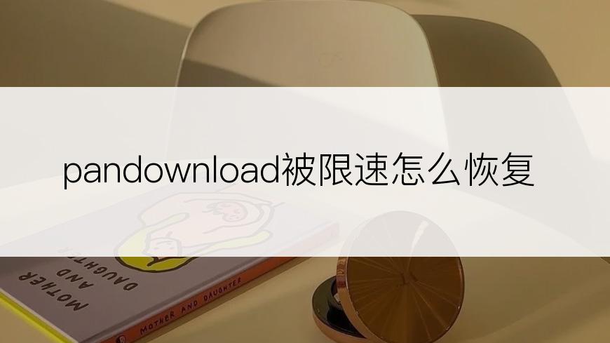 pandownload被限速怎么恢复