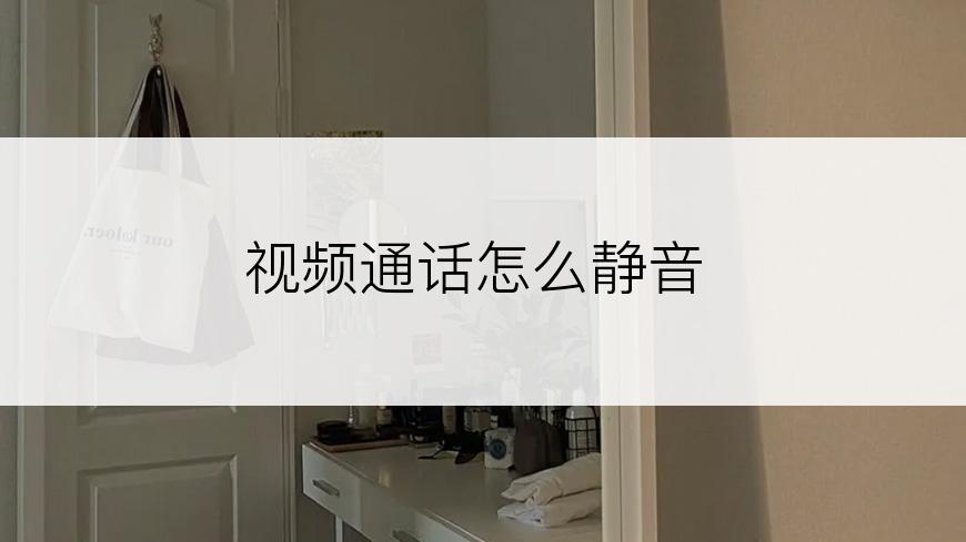 视频通话怎么静音