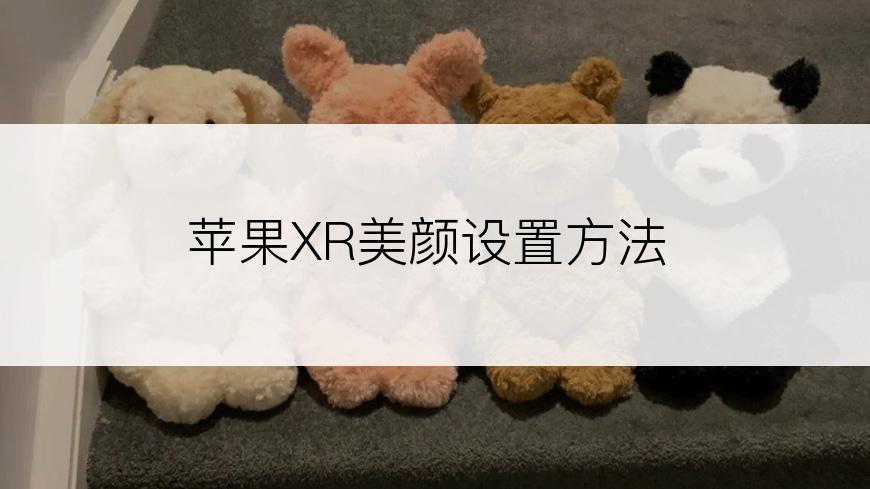 苹果XR美颜设置方法
