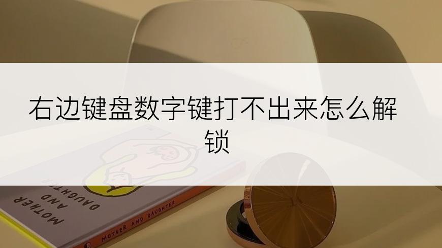 右边键盘数字键打不出来怎么解锁