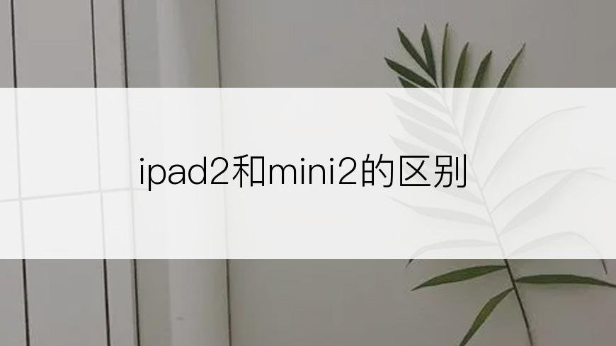 ipad2和mini2的区别
