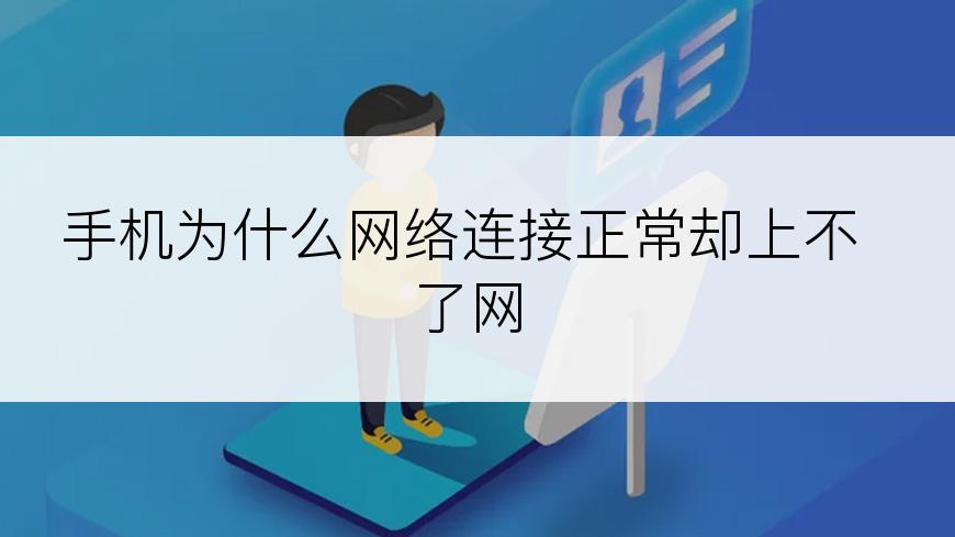 手机为什么网络连接正常却上不了网