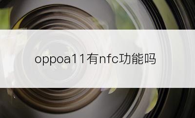 oppoa11有nfc功能吗