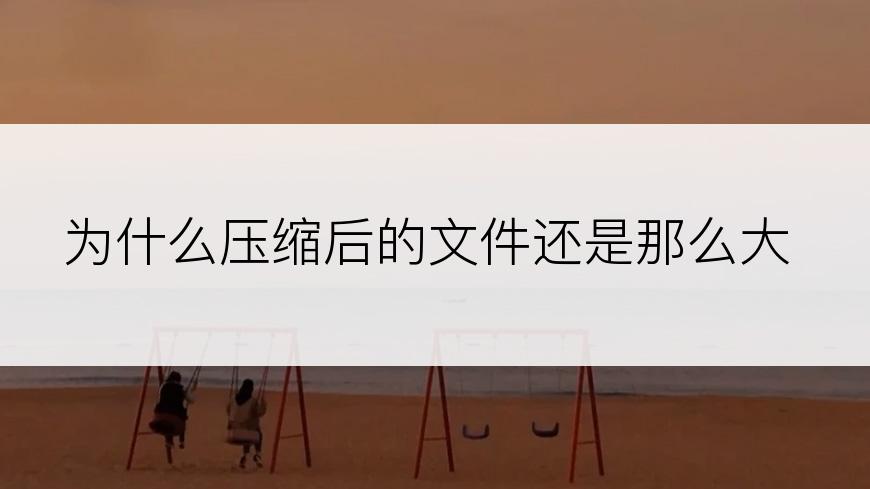 为什么压缩后的文件还是那么大