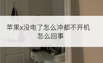 苹果x没电了怎么冲都不开机怎么回事