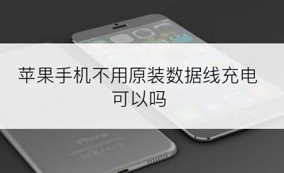 苹果手机不用原装数据线充电可以吗
