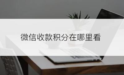 微信收款积分在哪里看