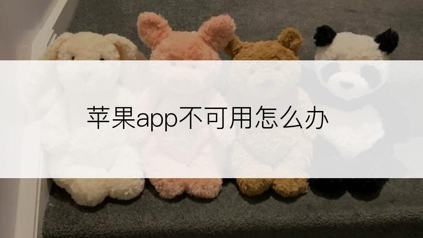 苹果app不可用怎么办