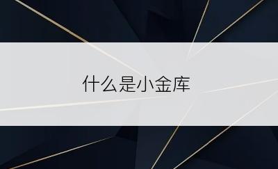 什么是小金库