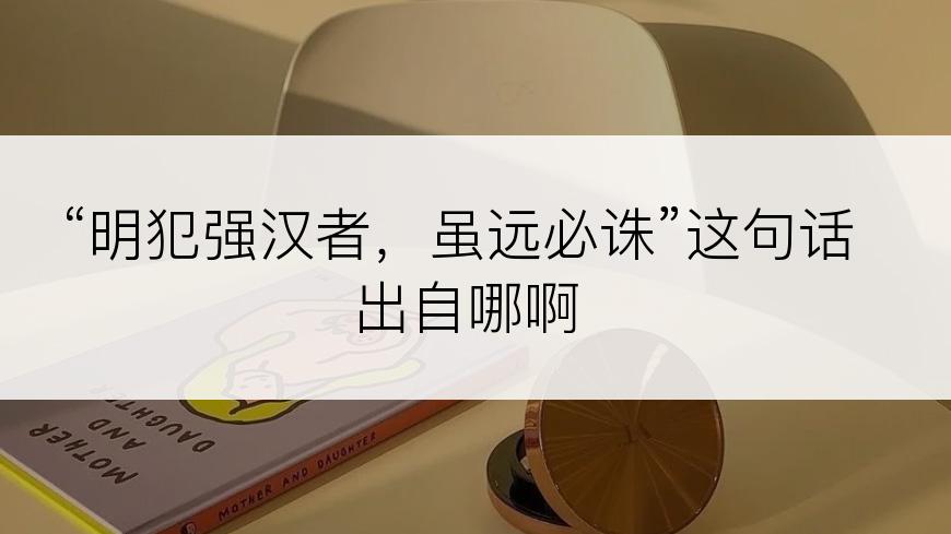 “明犯强汉者，虽远必诛”这句话出自哪啊