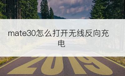 mate30怎么打开无线反向充电