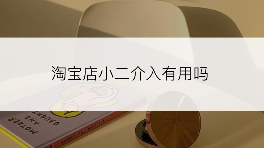 淘宝店小二介入有用吗