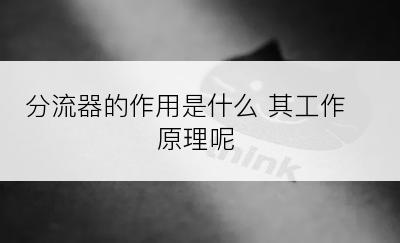 分流器的作用是什么 其工作原理呢