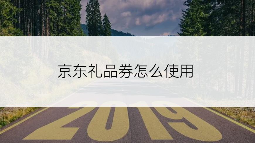京东礼品券怎么使用