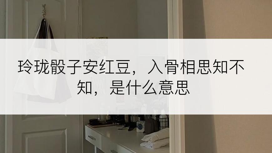 玲珑骰子安红豆，入骨相思知不知，是什么意思