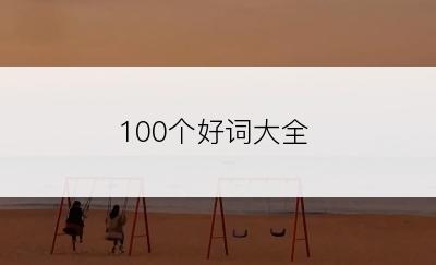 100个好词大全