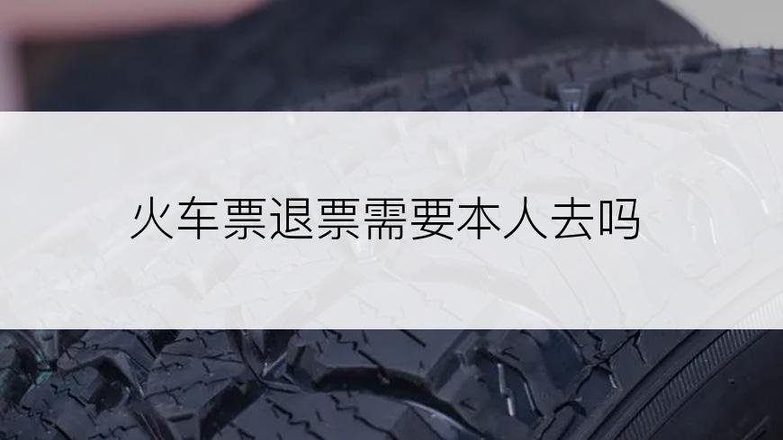 火车票退票需要本人去吗